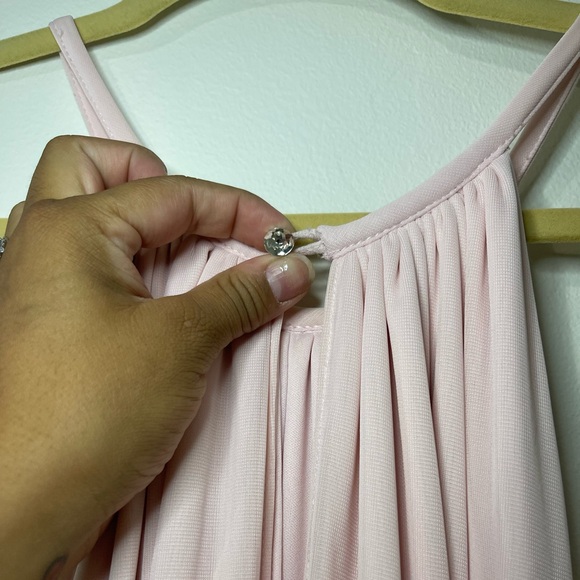 Azazie Pale Pink Dress, floor length - Picture 3 of 9